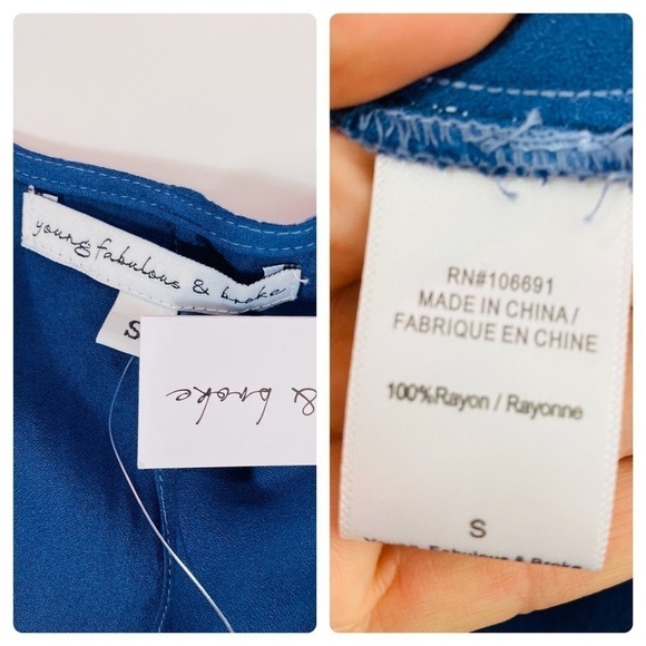 YFB by Young Fabulous & Broke Dress Sz S V-Neck Maxi NWT - Picture 8 of 8